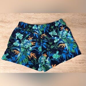Columbia Women's Tropical Print Shorts - Blue and Green